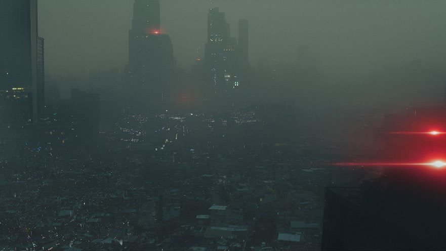 Skyline in fog